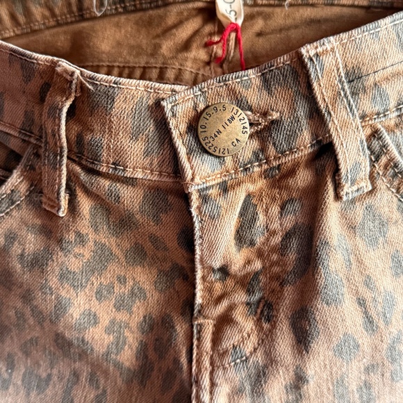 Current/Elliott Stiletto Leopard Print Skinny Jeans Size 25 NWT Camel Animal - Picture 4 of 9